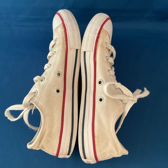 Converse All Star Low Top Sneakers White Lace Up Unisex Youth Size 3 (Women’s 6) - Picture 2 of 7
